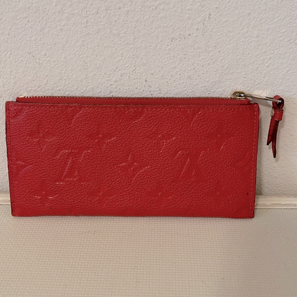 Louis Vuitton Red Monogram Zip Pouch - Picture 2 of 9